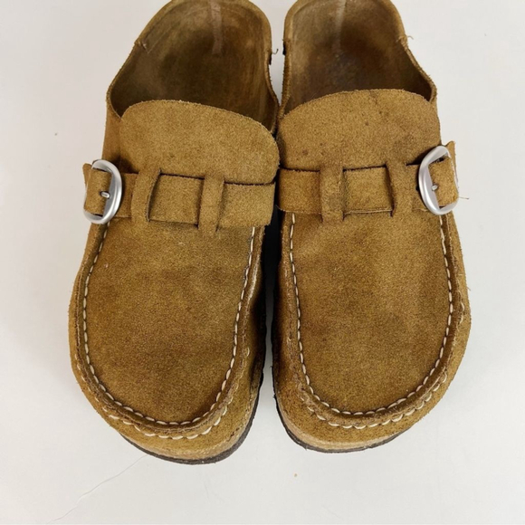 Birkenstock Buckley Tan Suede Mules - Picture 5 of 12
